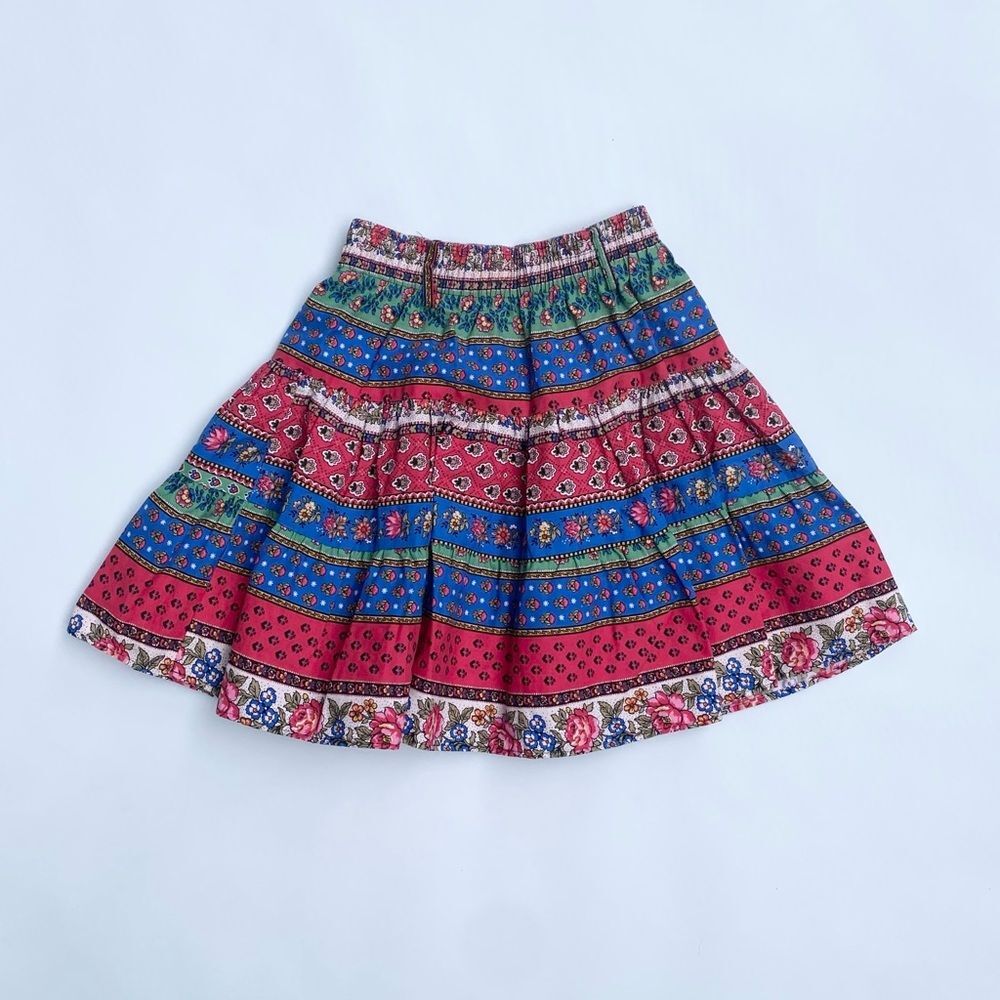 90s Vintage Fredericks of Hollywood Colorful Boho Mini Skirt XS S 0 2 4 Womens